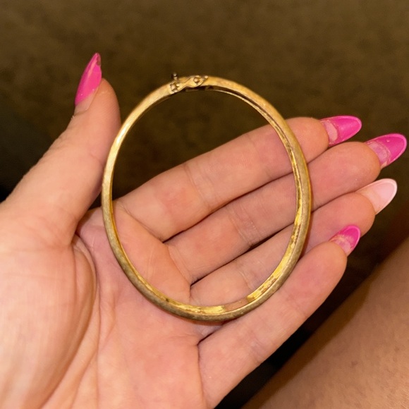 Mickey Mouse Icon Yellow Gold Bangle by CRISLU - Picture 3 of 3